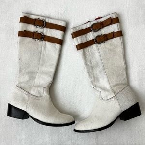 Alcala’s Cow Hair Western Knee High Boot
